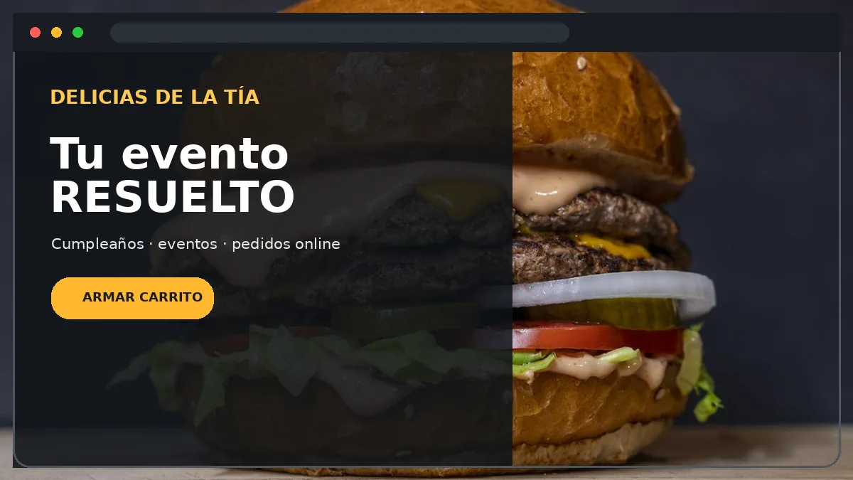 Vista previa de Delicias de la tía, demo local gastronómica
